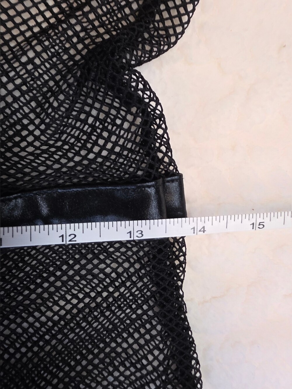 Kink by Leg Avenue black fishnet garter dress with wrist cuffs medium - Picture 4 of 7